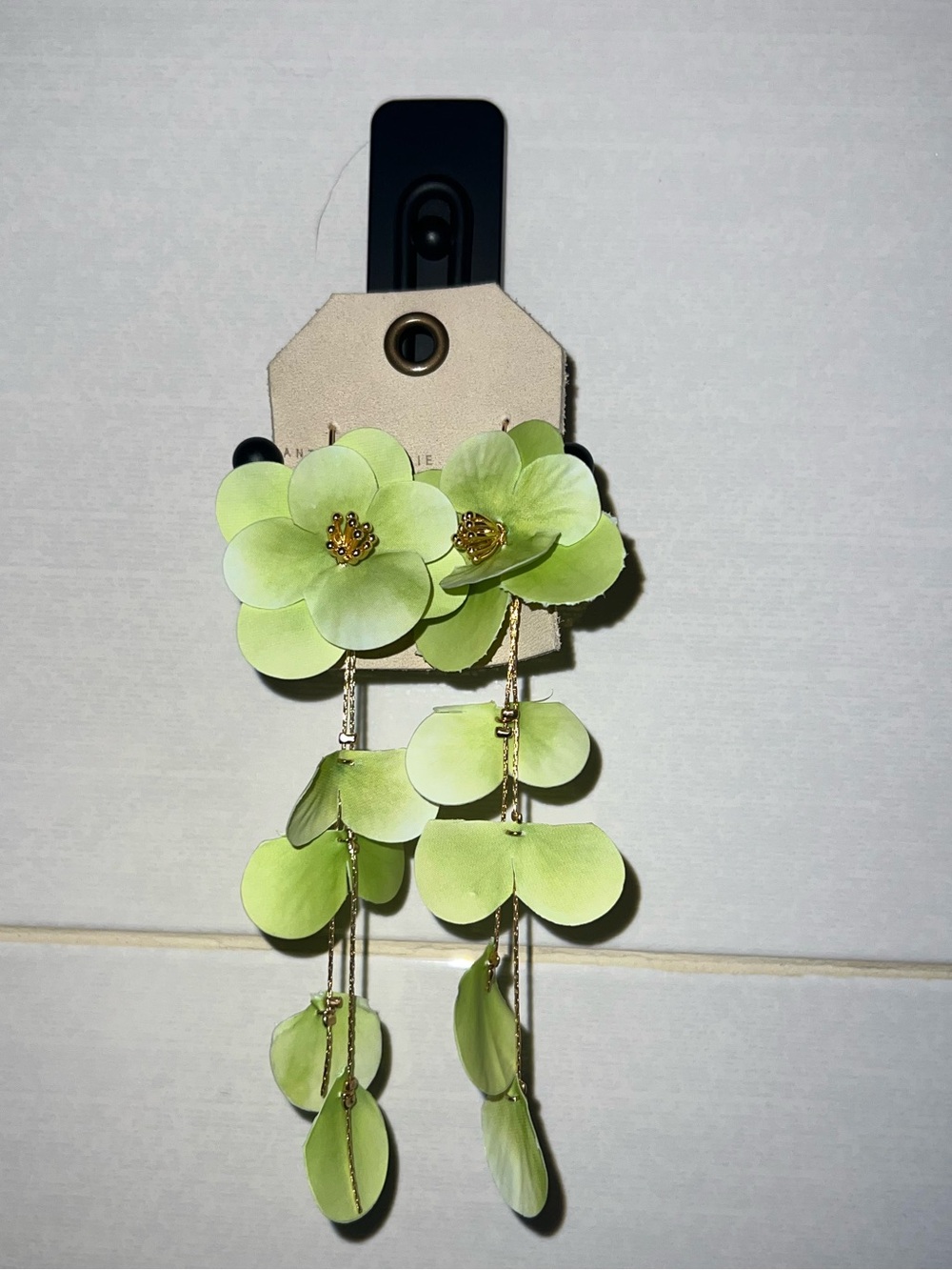 New Anthropology Flower Drop Earrings